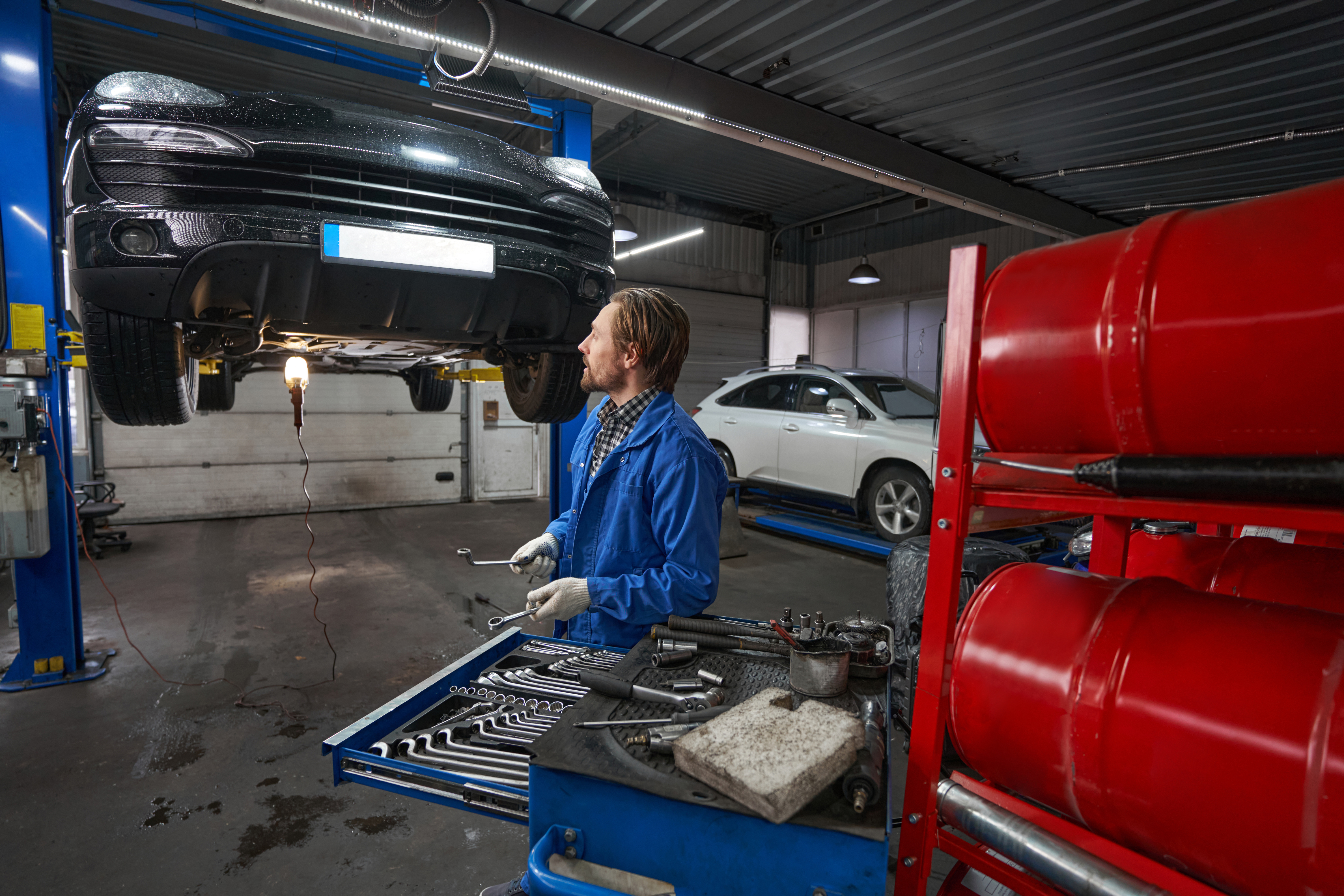 Service advisor discussing repair options with customer